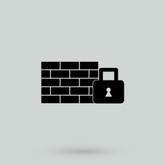 Locked wall icon