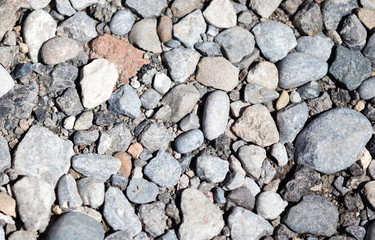 Round stones in nature as background