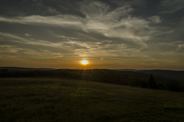 Naklejka premium zachód słońca 