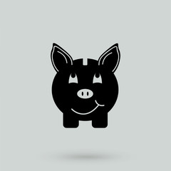 Piggy bank Icon Vector.