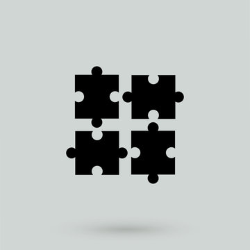 Puzzle icon. Simple illustration.