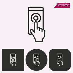 Digital interaction - vector icon.