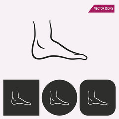 Foot - vector icon.