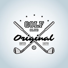 Golf Clubs t-shirt. Golf club logo for golf tournaments, organizations and country clubs. vector illustrator.