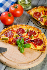 Pizza pepperoni.