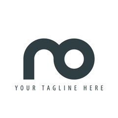 Initial Letter NO RO Linked Design Logo - obrazy, fototapety, plakaty