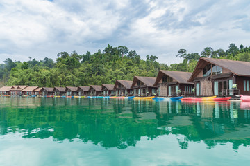 Obraz premium View at Ratchadapha Dam at Surat Thani