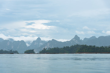 View at Ratchadapha Dam at Surat Thani