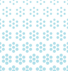 geometric seamless floral halftone vector pattern