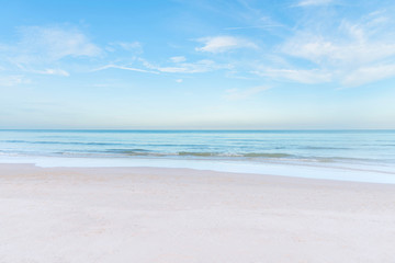 Fototapeta premium Empty sea and beach background with copy space