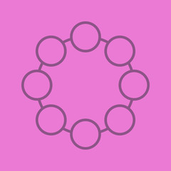 Circle color linear icon