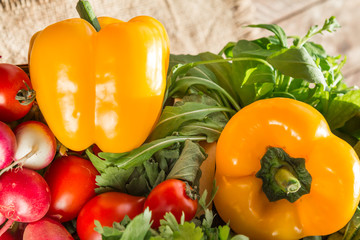 Basket with vegetables