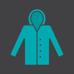 Raincoat glyph color icon