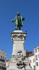 Fototapeta na wymiar Portugal - Coimbra - Statue Joaquimo Antonio de Aguiar, place Largo da Portagem