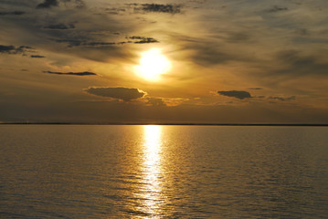Sunset on the sea