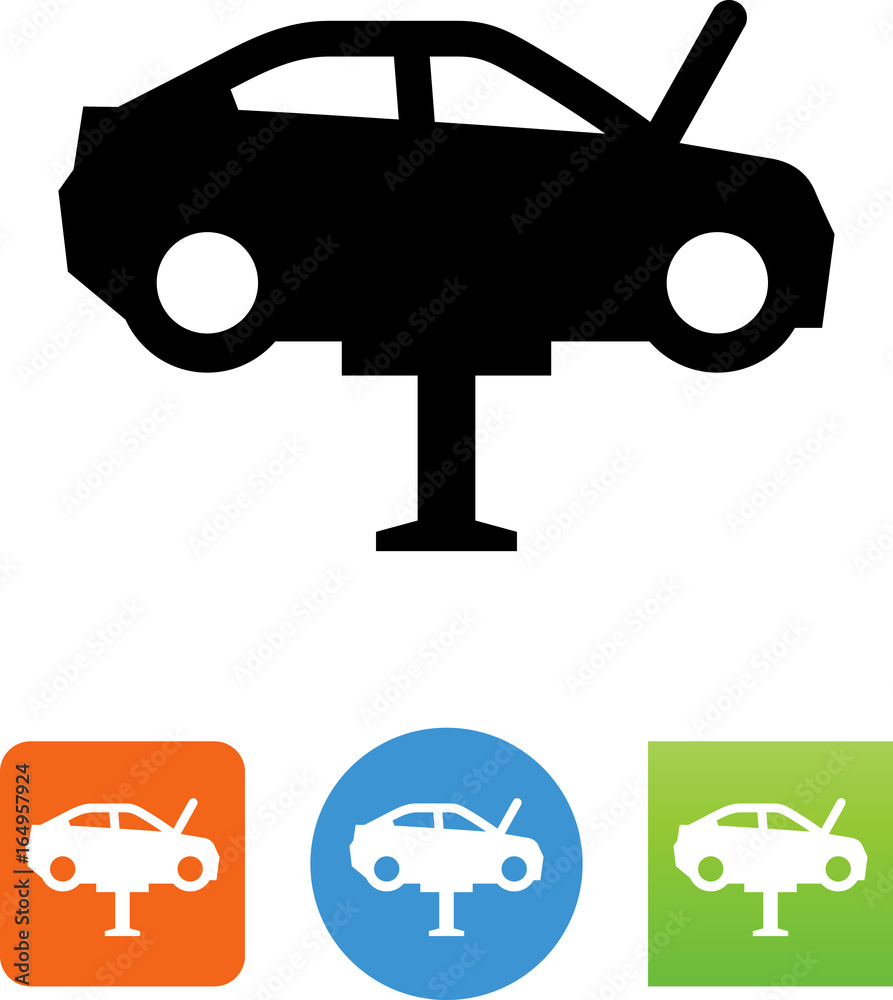 Sticker car hoist icon - illustration