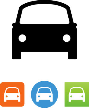 Car Front View Icon - Illustration
