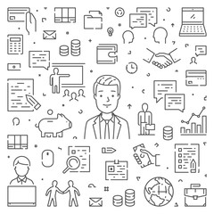 Vector line web concept for tax advisor