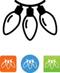 Christmas Lights Icon - Illustration