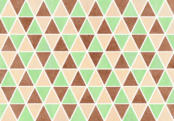 Watercolor triangle pattern.