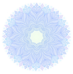 Round mandala lace ornamental background. Decorative hand drawn doodle vector illustration