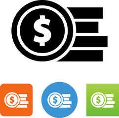 Coins Icon - Illustration