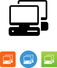 Computer Backup Icon - Illustration