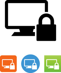 Computer Security Icon - Illustration