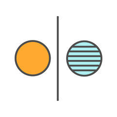 Opposite symbol color icon