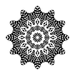 Decorative hand drawn mandala. Ethnic decorative element for design. Islam, Arabic, Indian, ottoman motifs.