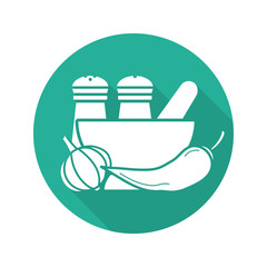 Spices flat design long shadow glyph icon