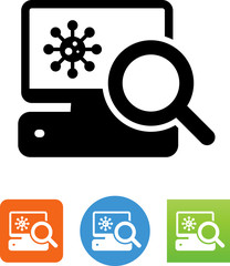 CPU Virus Icon - Illustration