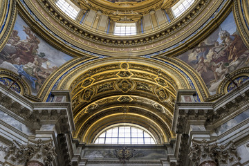 Interiors and architectural details of Church Saint Agnes in Ago