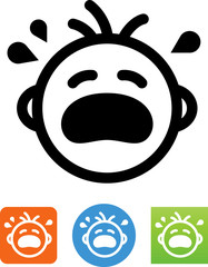 Cry Baby Icon - Illustration