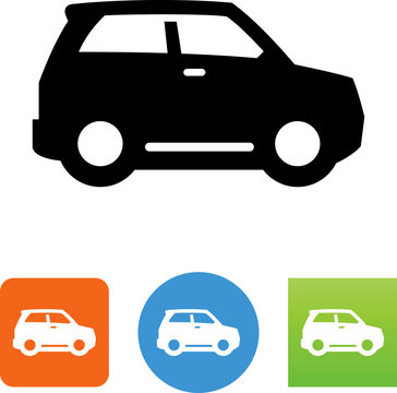 Crossover Sport Utility Vehicle Side View Icon - Illustration
