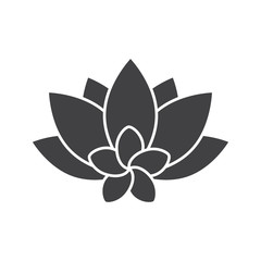 Spa salon flowers glyph icon