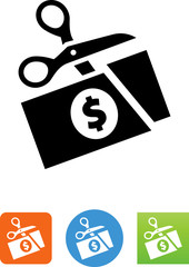 Cutting Costs Icon - Illustration