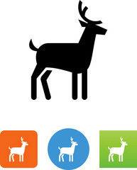 Deer With Antlers Icon - Illustration