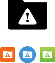 Directory With Alert Icon - Illustration