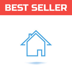 home icon. Vector illustration. The Symbol for your web site design or logo or user interface.