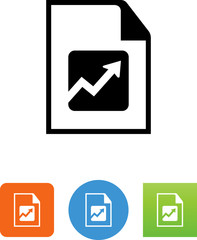 Document With Report Icon - Illustration