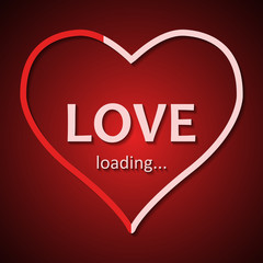 Love loading - heart based love background template