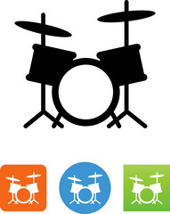 Drum Set Icon  - Illustration - 164963312