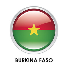 Round flag of Burkina Faso