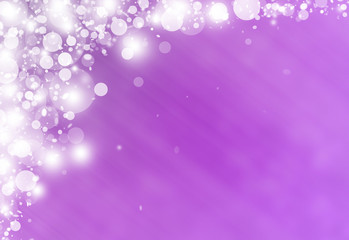 Soft Purple glitter sparkles rays lights bokeh Festive Elegant abstract background.