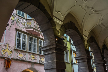 Italy South Tyrol Bozen Laubengasse street