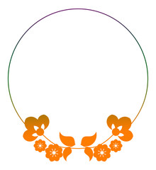 Beautiful gradient frame. Color silhouette frame for advertisements, wedding and other invitations or greeting cards. Raster clip art.