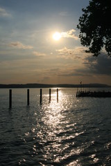 Obraz premium Am Abend auf dem See