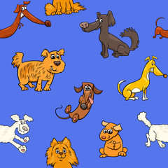 Fototapeta premium cartoon pattern with dogs