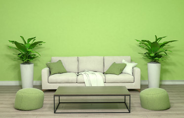 3d render from imagine living design decorate green